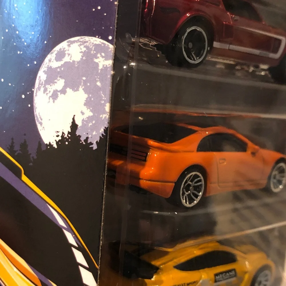 Mattel Hot Wheels Nightburnerz 5-Pack - Red, Orange, Yellow, Blue, Black